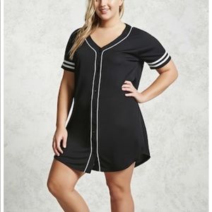 Plus Size Varsity T-Shirt Dress
